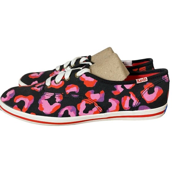 Keds Shoes - Keds x Kate Spade Black Pink Leopard Print Tennis Shoes Sneakers Women’s Sz 8.5